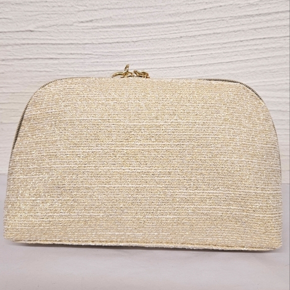 Christian Dior Beauty and Care Zippered Travel Pouch in Cream and Gold NWT - Picture 6 of 11